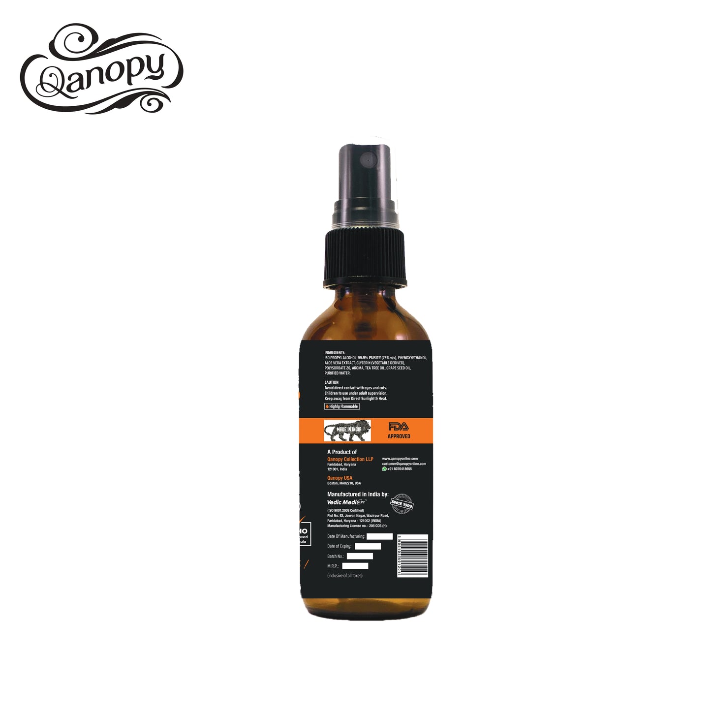 Qanopy HandRub Cleanser Spray 100 ML - ONE SPRAY MANY WAYS!