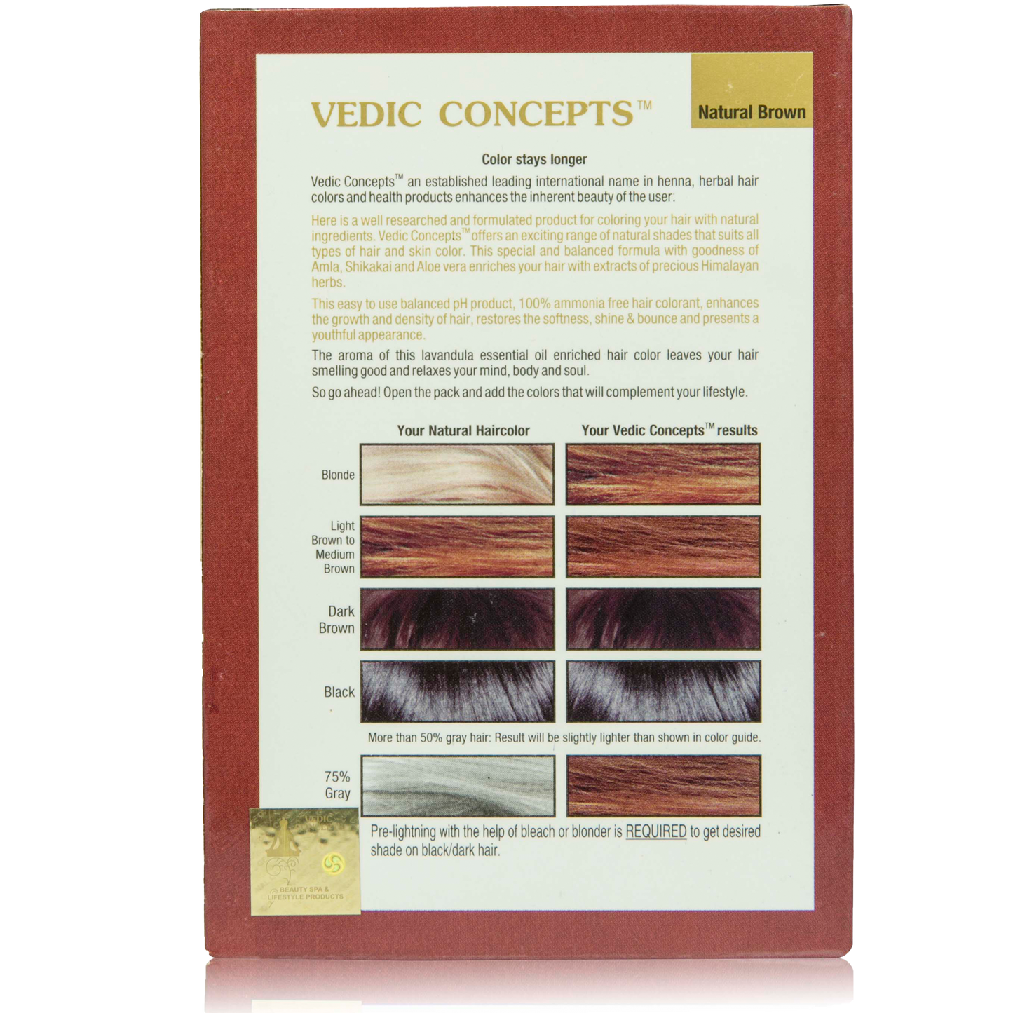 Vedic Concepts Herbs Based Hair Color - Natural Brown No. 30