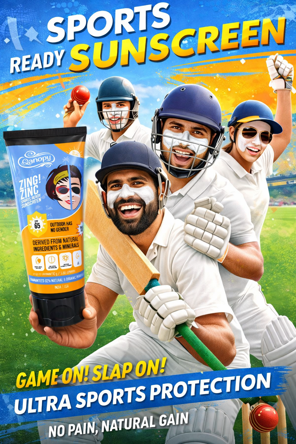 Sports Ready Sunscreen Zinc SPF 65 - 110 G