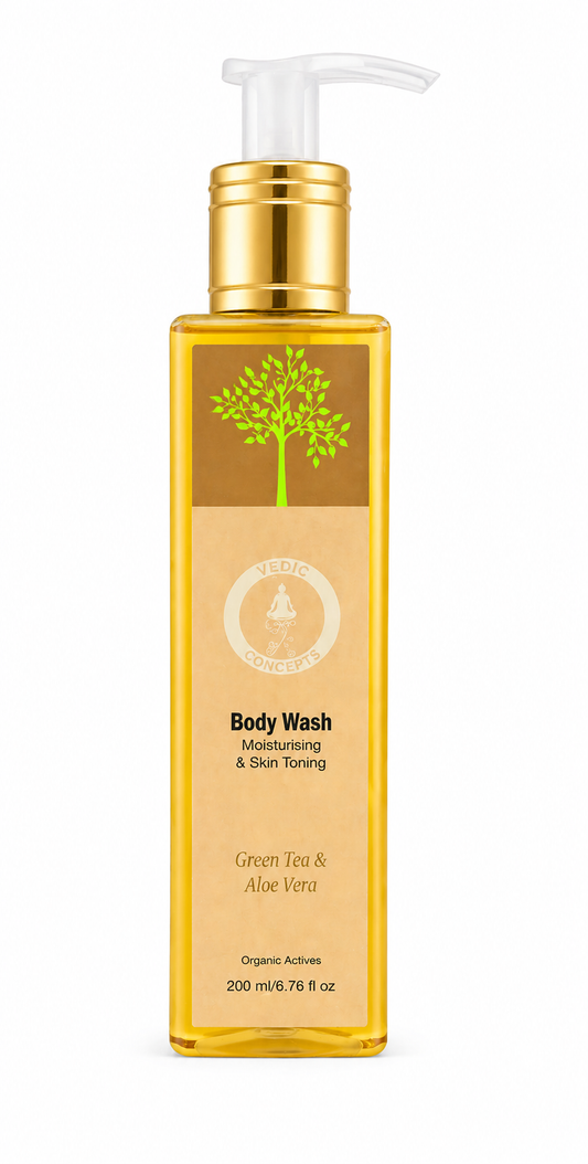 Vedic Concepts Bodywash Moisturising & Skin Toning - Green Tea & Aloe Vera 200 ml