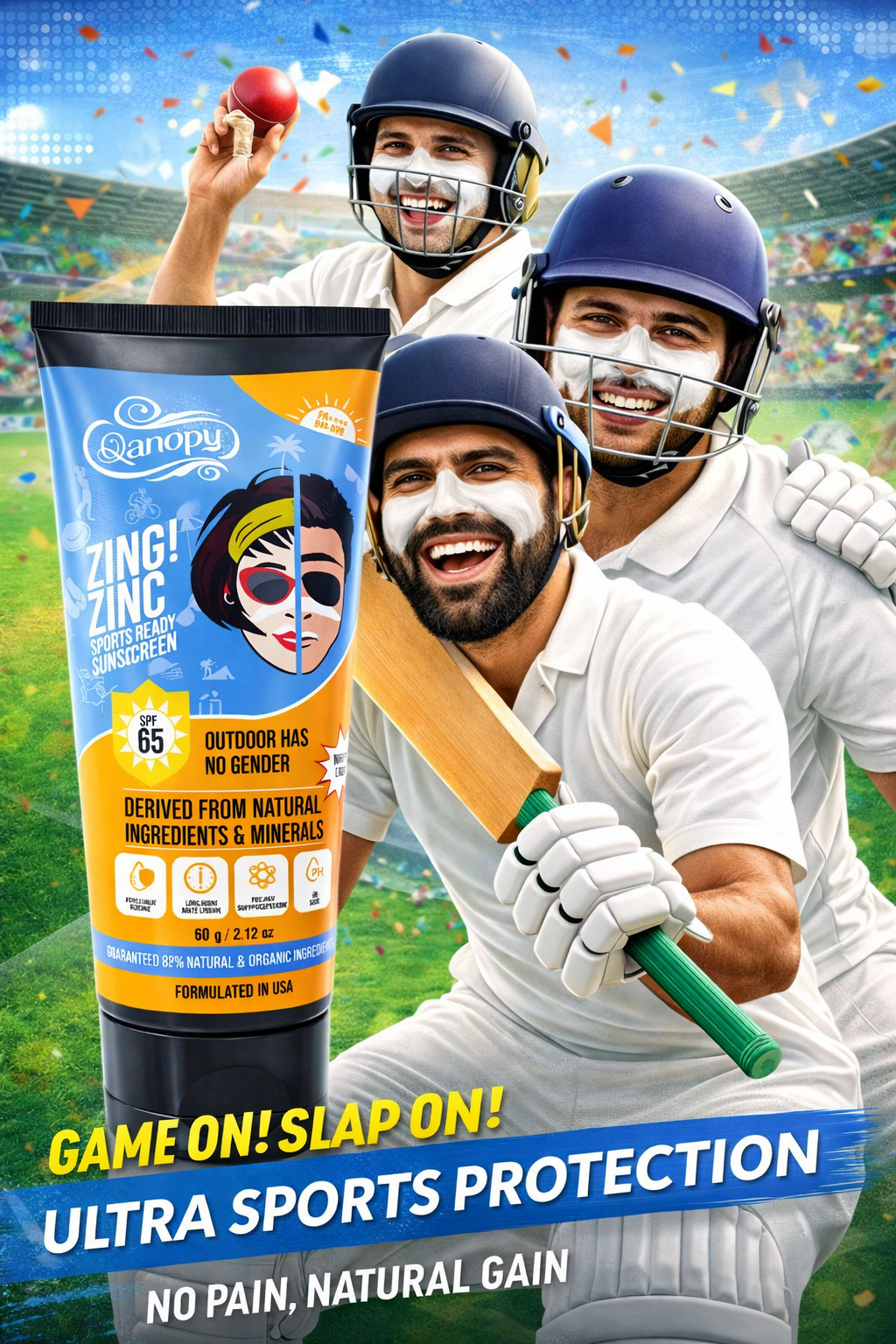 Sports Ready Sunscreen Zinc SPF 65 - 60 G