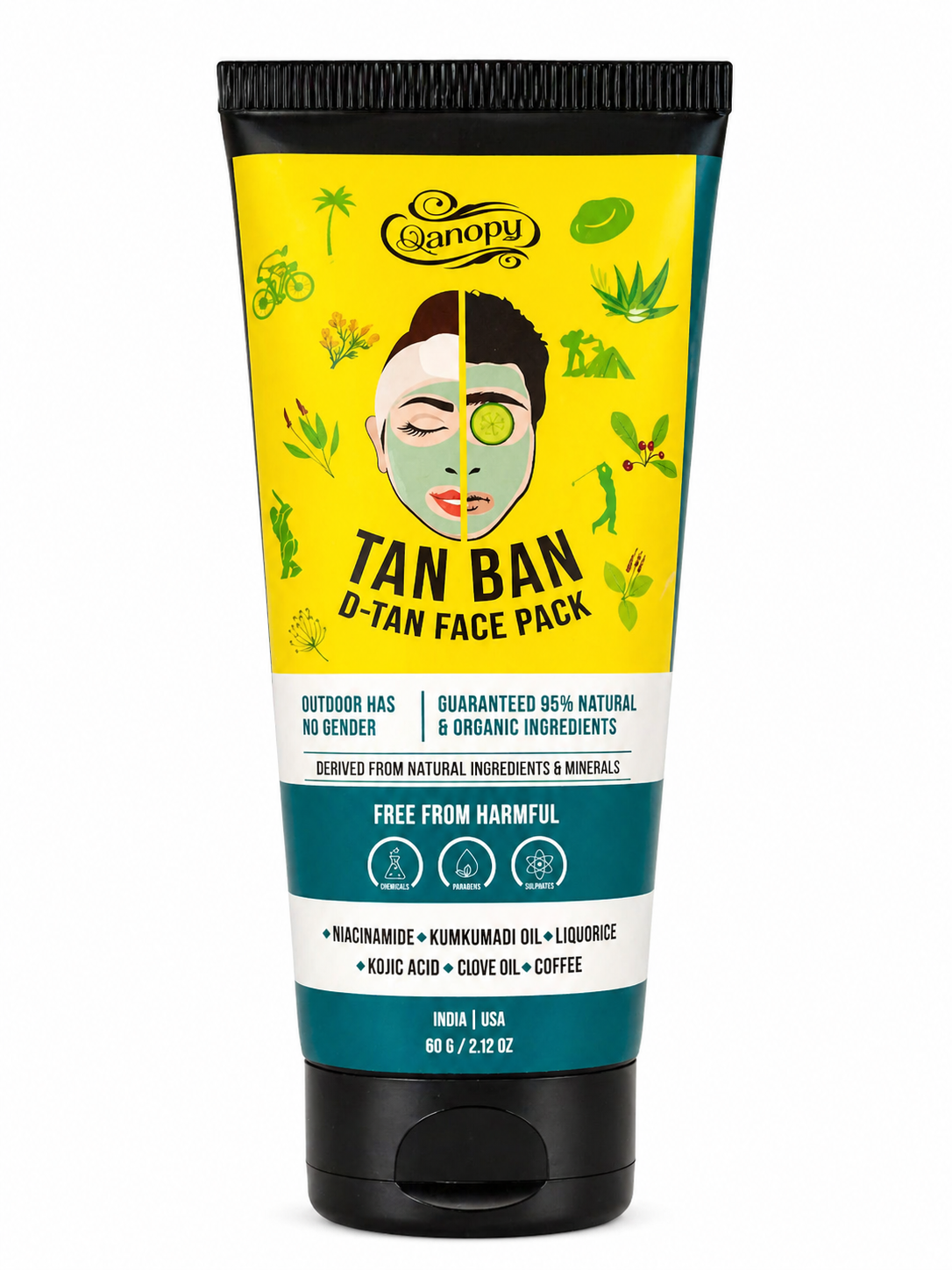 Qanopy Tan Ban -  D TAN Face Pack 60 g