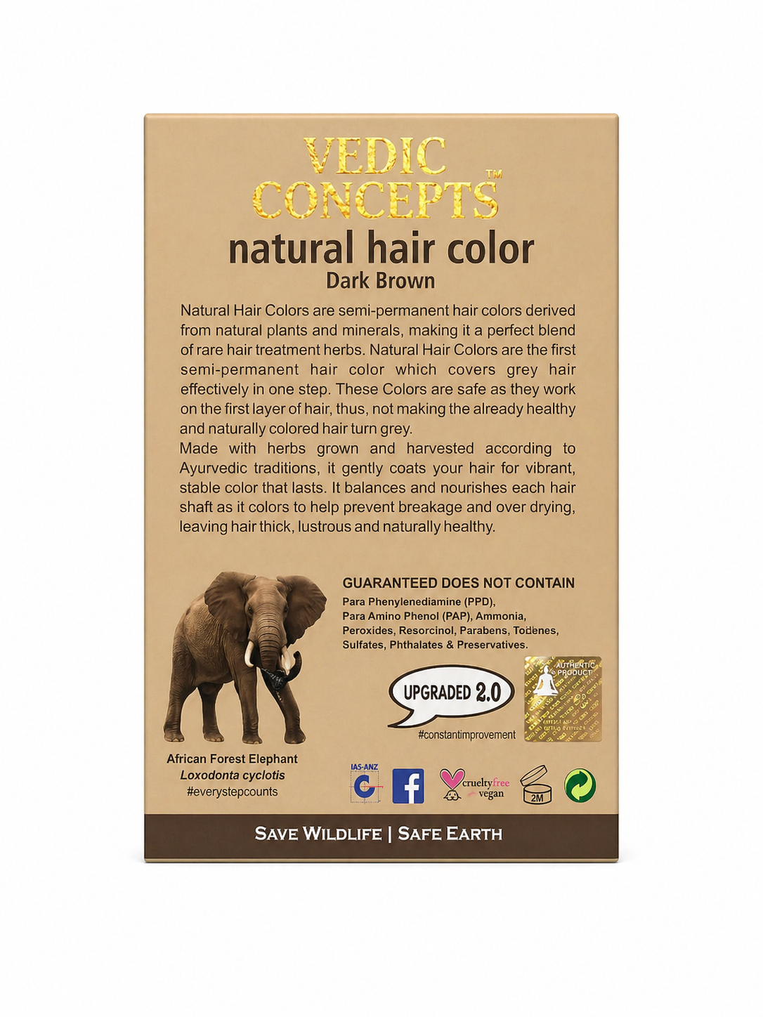 Vedic Concepts Natural Hair Color-Dark Brown