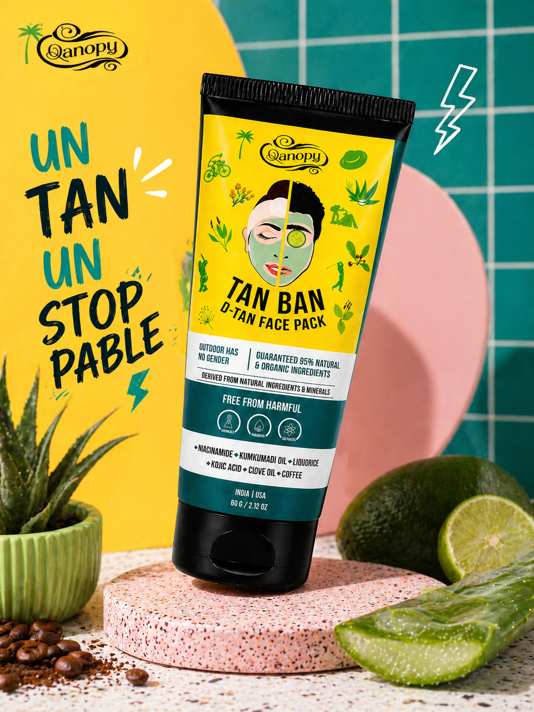 Qanopy Tan Ban -  D TAN Face Pack 60 g