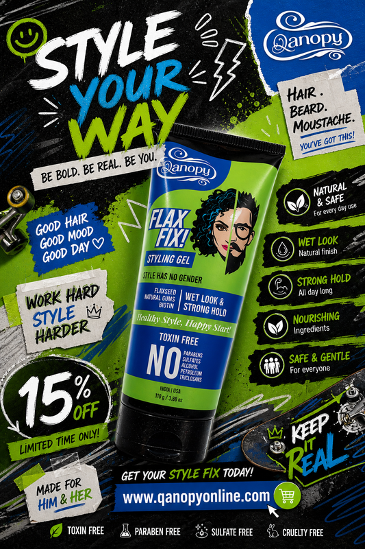 Qanopy Falx Fix! Styling Gel, Naturally 110 G